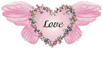 love gives a heart wings, heart and angel wings